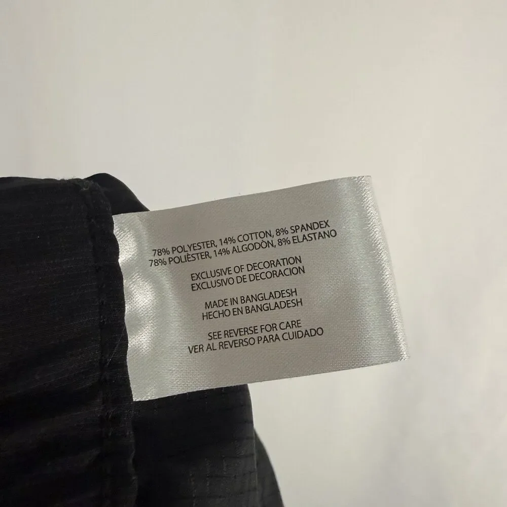 Banana Republic Tech Shorts Men's 40 Black Flat Front 9.5